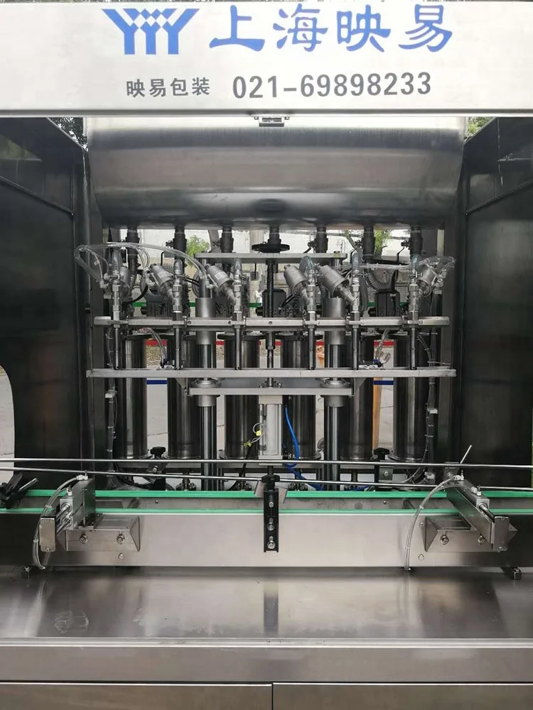 automatic linear oil filling machine piston filing machine 6 nozzles