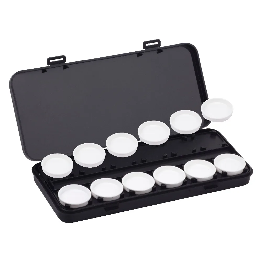 Nadeco 2 layer 24 wells artist water color nail art polish gel paint palette removable 24 tray paint box