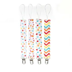 Hot Sale INS Design Full Printed Custom High Quality Baby Bibs Pacifier Clips Holder