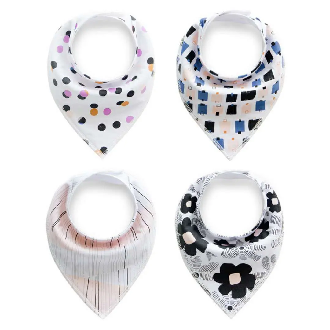 Manufacturer Wholesale Waterproof Custom Printed Bandana Drool Dental Baby Bibs
