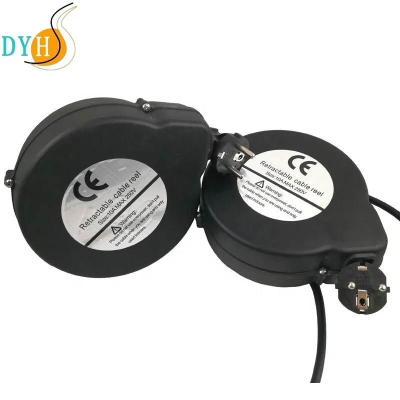 wholesale DYH-1606 4.4M retractable extension power cord automatic electric cable winder