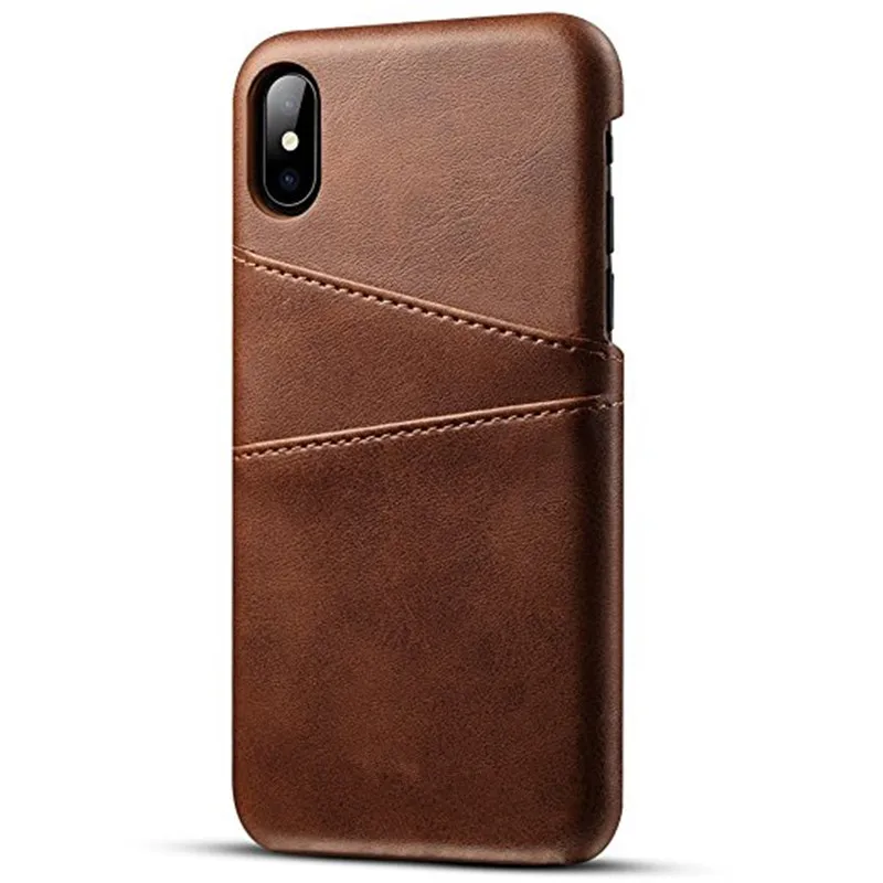 Wallet Phone Case, Slim PU Leather Back Case Cover With Credit Card Holder for iphone X