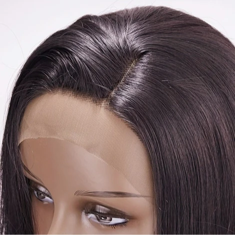 
Short side part straight lace front wigs 