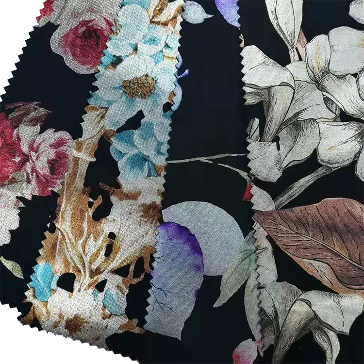 Fashion Style 3D Foil Polyester Spandex Print Scuba Knit Fabric For Trousers