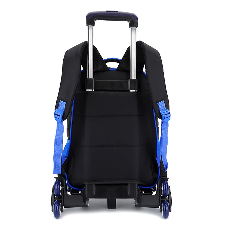 New Style Unique Children Hardshell Car School Backpack Bag With Detachable Trolley, Children 6 Wheels Trolley School Bag