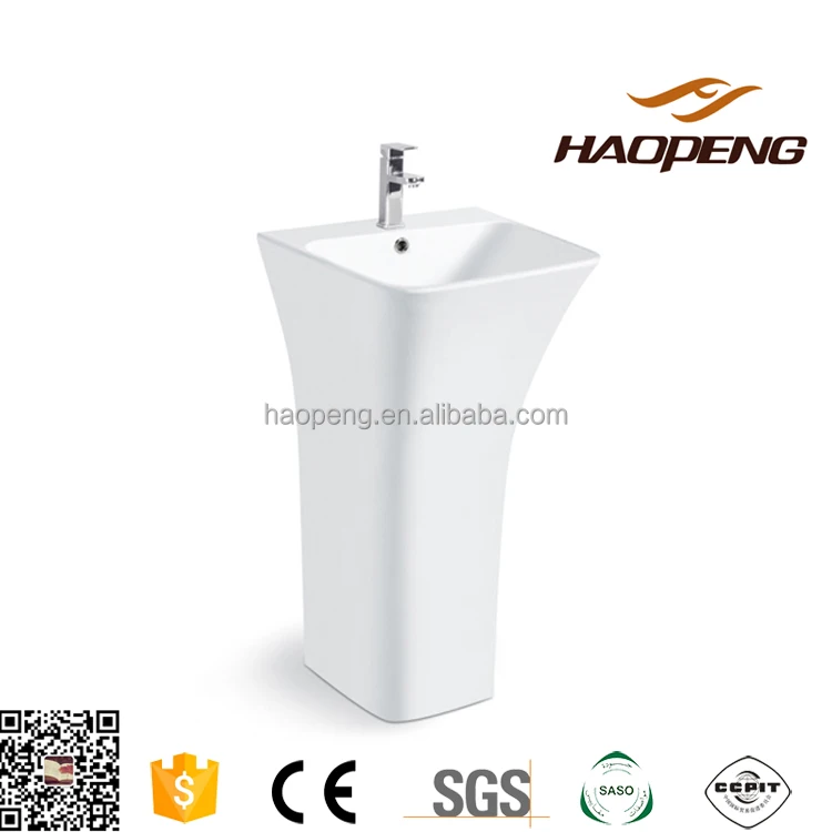 New Design Wc Sanitary Wares Bathroom Ceramic Pedestal Wash Basins