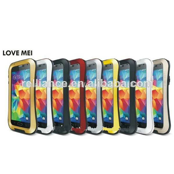металлический алюминий водонепроницаемый загораются сотовый телефон случаях для samsung галактики s5 i9600