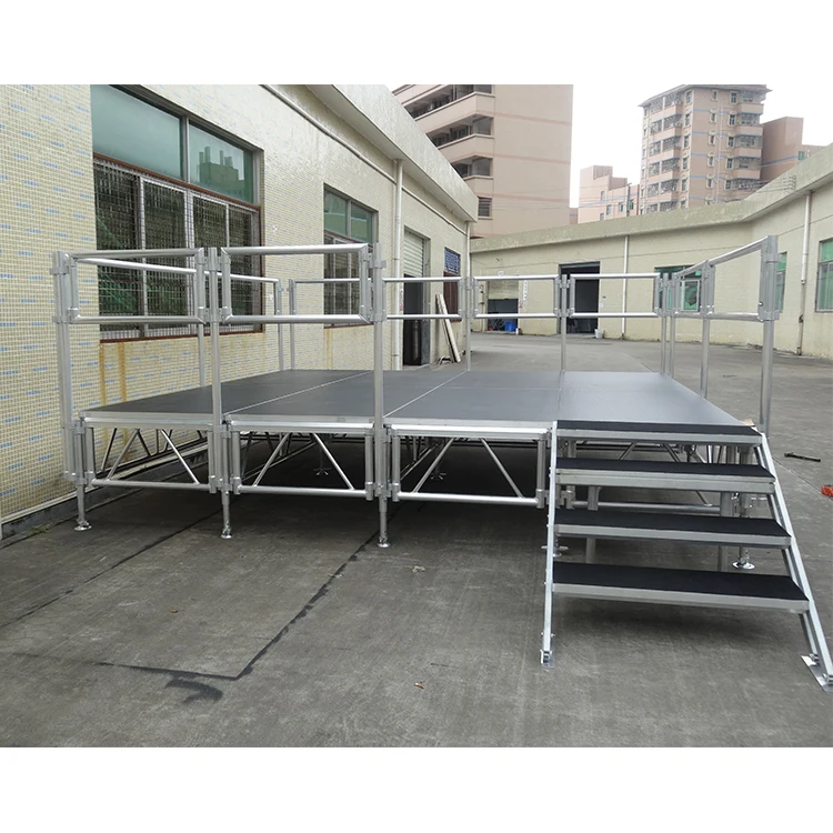 Стеклянная акриловая Свадебная концертная алюминиевая сценическая платформа Дешевая портативная