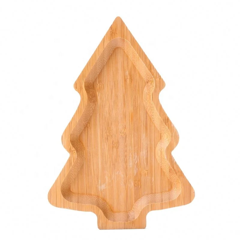 
Durable cheap tree shaped fruit serving tray perfect bamboo fruit tray for christmas 