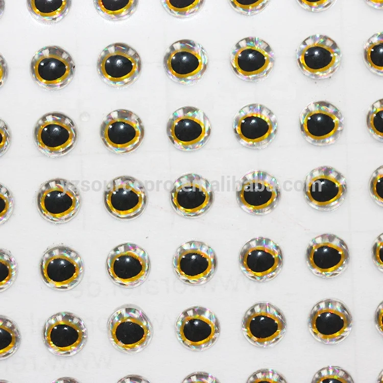 Wholesale 3D fishing eyes for fishing lures,with black pupil plastic fish eye 3 D eyes for lure