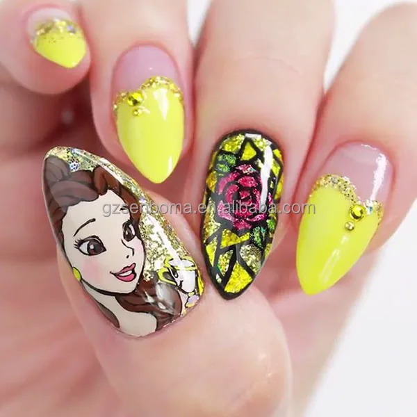 Senboma brightly colorful kiss acrylic nails acrylic nail tips wholesale