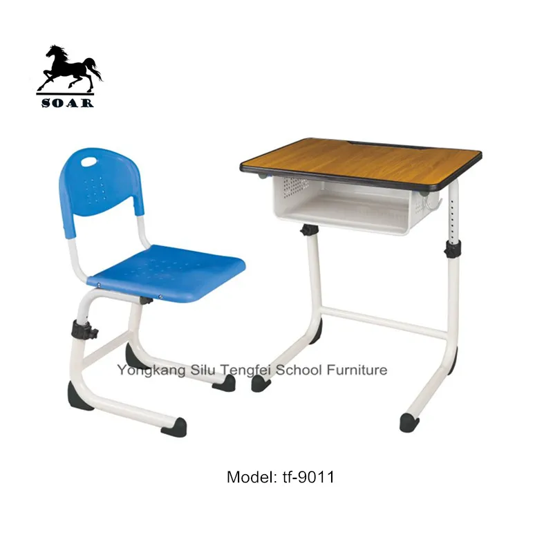 used single seater school furniture desk and chair for wholesale