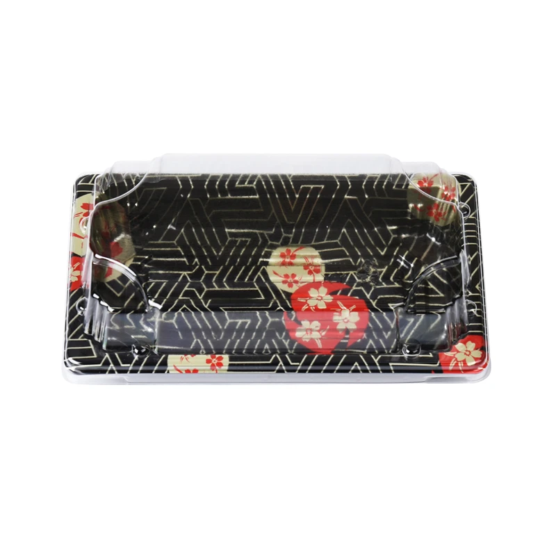 XJT-01 Clear Cover Disposable Plastic Sushi Plate