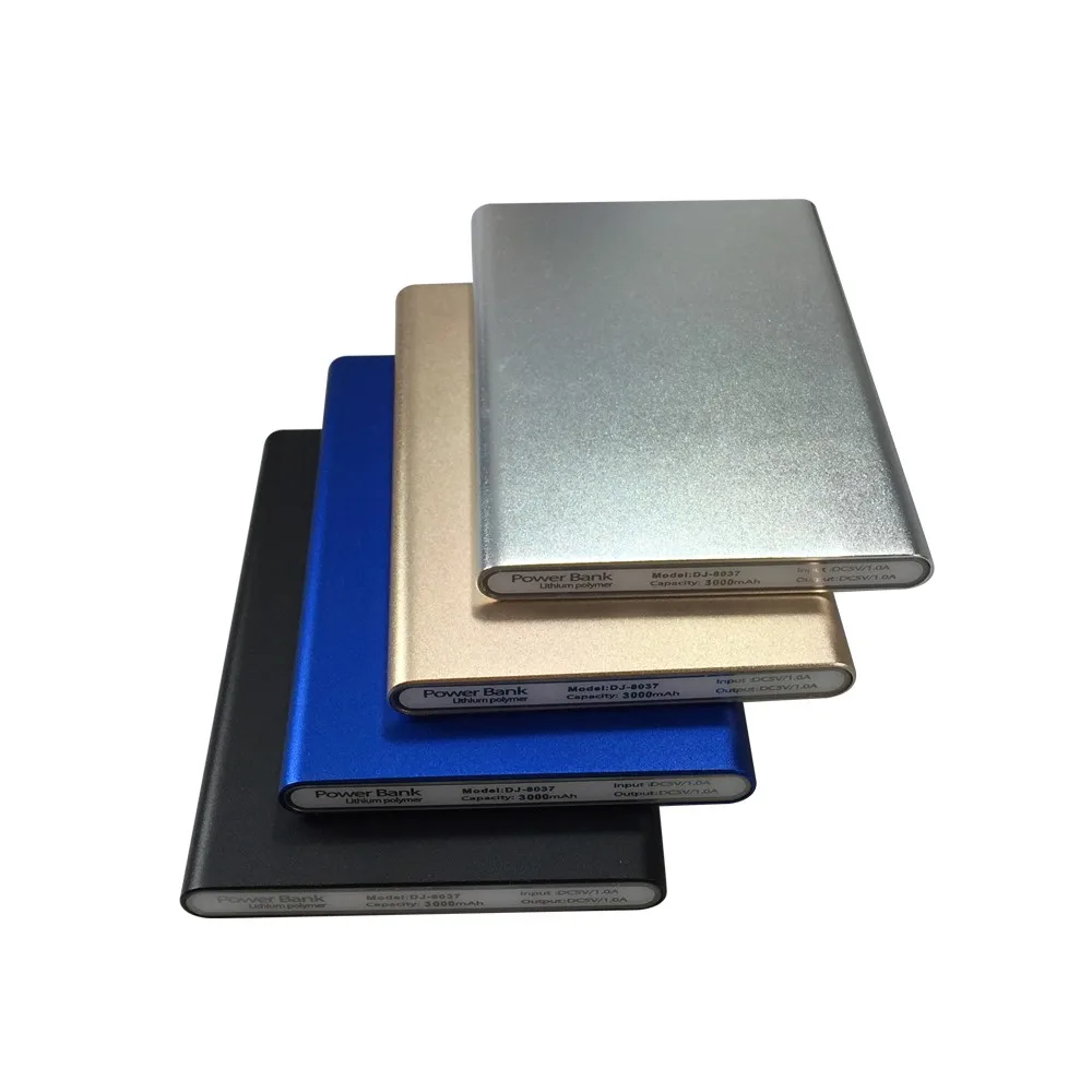 Бесплатный образец оптовая OEM 3000 мАч полимерный ultra slim power bank