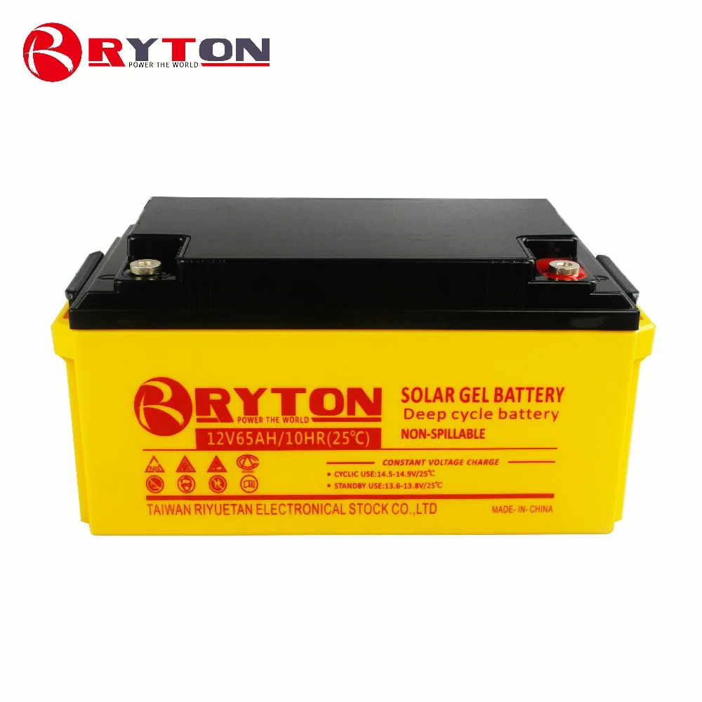 12 В 65Ah Высокое качество оптовая продажа инвертора аккумуляторная Солнечная батарея геля