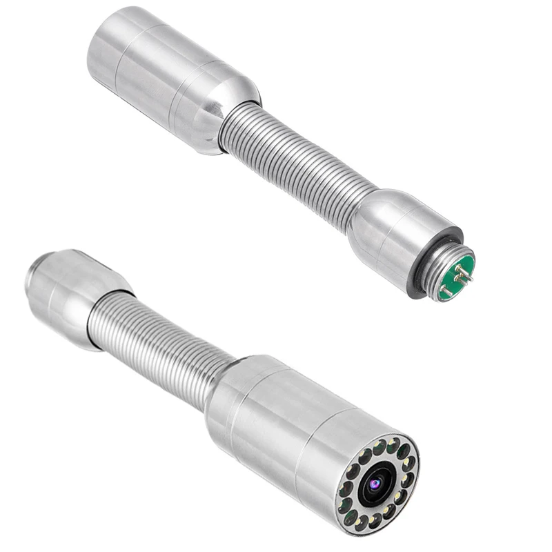23MM Stainless Steel Camera Head for Sewer Pipe Snake Inspection Camera System With 12Pcs White LED Lights