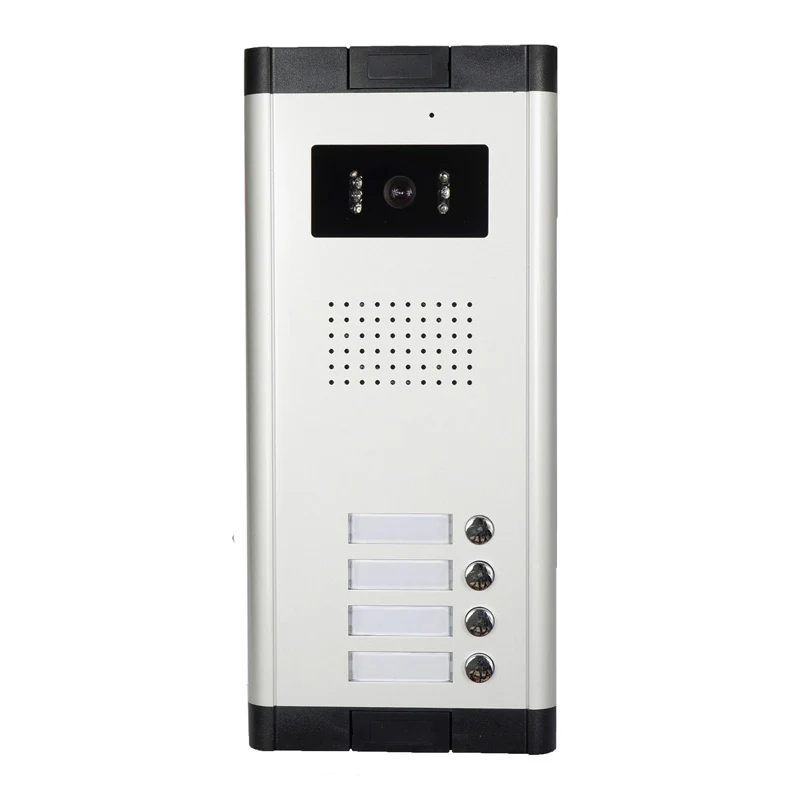 XSL-V70H-520-1V4 wired video door phone with 7 inch high resolution and infrared night vision 4 buttons for 4 apartments