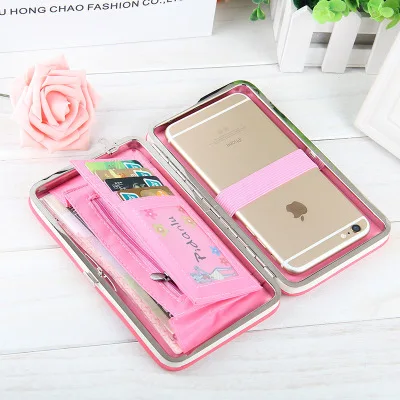 SW039 fashion clutch bag lady korean brand zipper girls wrist wallet cell phone ladies long butterfly purse