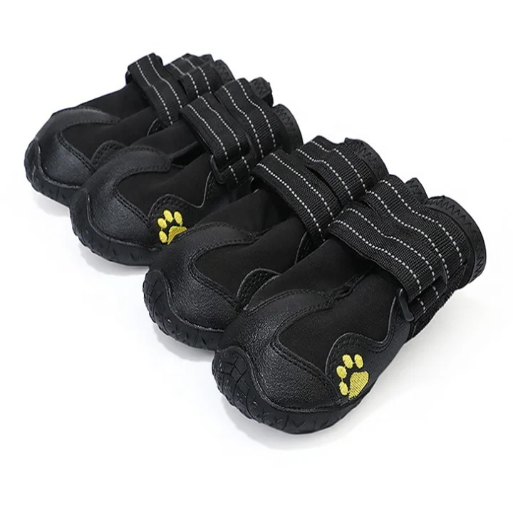 Dog Shoes Water Resistant Dog Boots Anti-slip Warm Paw Protector for Medium to Large Dogs Labrador Husky Shoes 4 Pcs