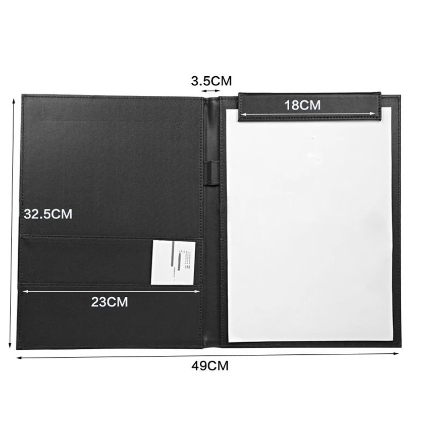 A4 faux leather conference clip board contract signing board