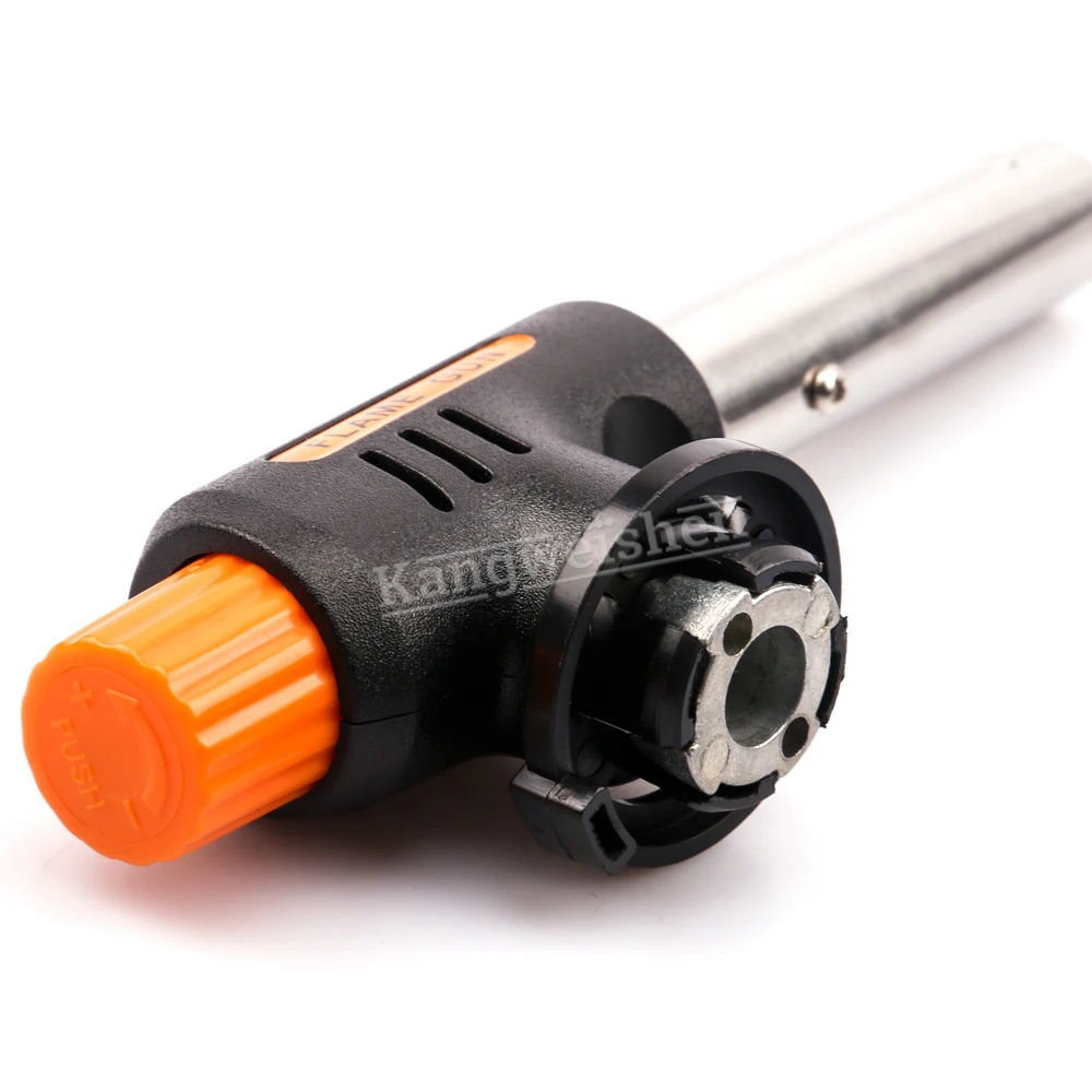 Black & Orange Brazing Flame thrower Butane Torch Gun Lighter for Cooking & BBQ