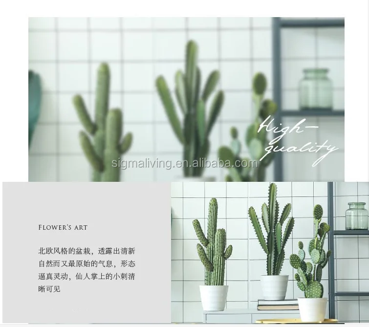 Green Artificial Cactus Succulent Plant