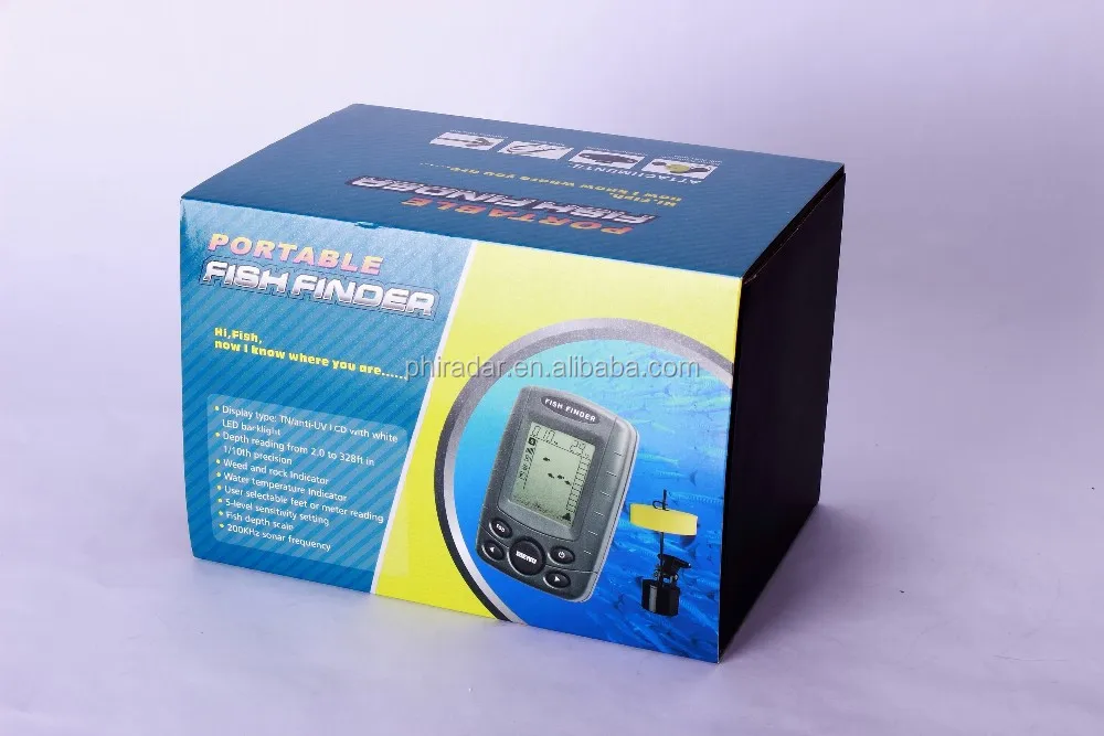 Phiradar 2.4' Portable Sonar Fish Finder with Mountable and Float-able sonar sensor