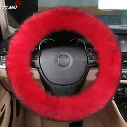 Fluffy Genuine Styling Long Wool Steering-Wheel For Car Accessories Interior Australian Merino Sheepskin Fur Colorful Cute Girl