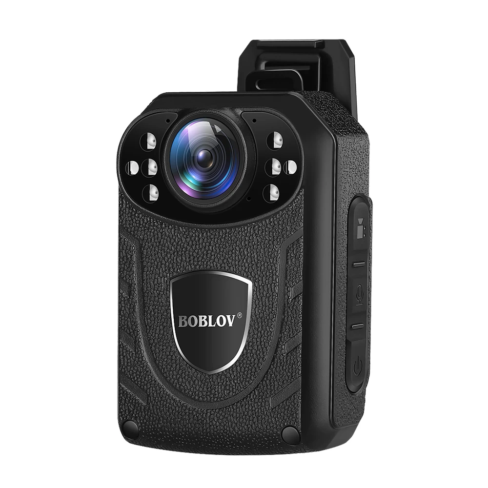BOBLOV Body Worn Camera 1296P Body Mounted Camera Night Vision External Storage Body Camera for Police Security Guard (KJ21)