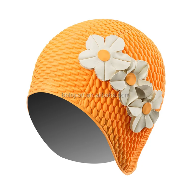 Floral Bubble Swim Cap