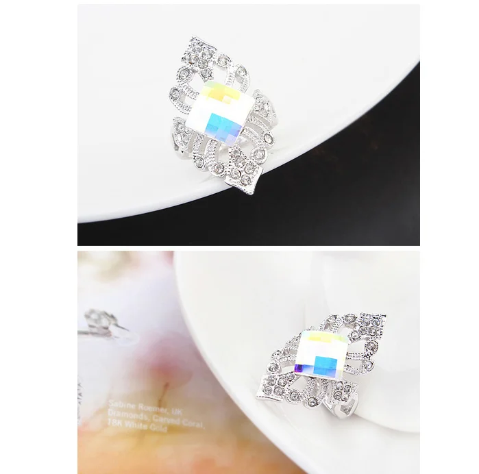 Fake blue sapphire rings gold plated imitation jewellery thailand womens accessories rings