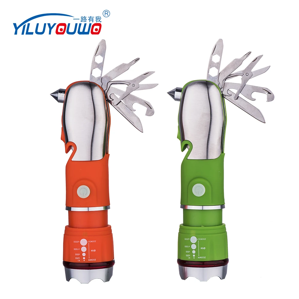 
Professional Manufactured Self Defence 9-In-1 Led Multi-Functional Tools Flashlight 