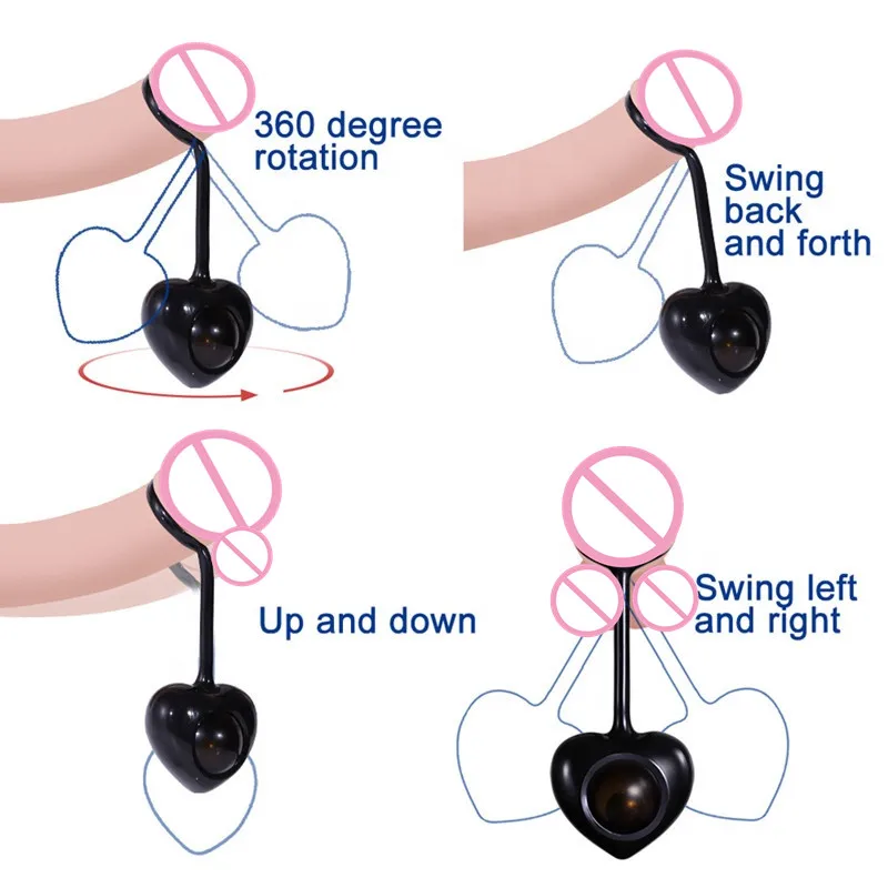 Male  Cock Stretcher Dumbbell Penis Weight Ring with 4 Wights