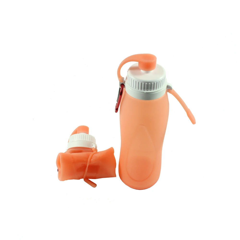 Unique Inflatable Squeeze Folding Collapsible Silicone Water Bottle