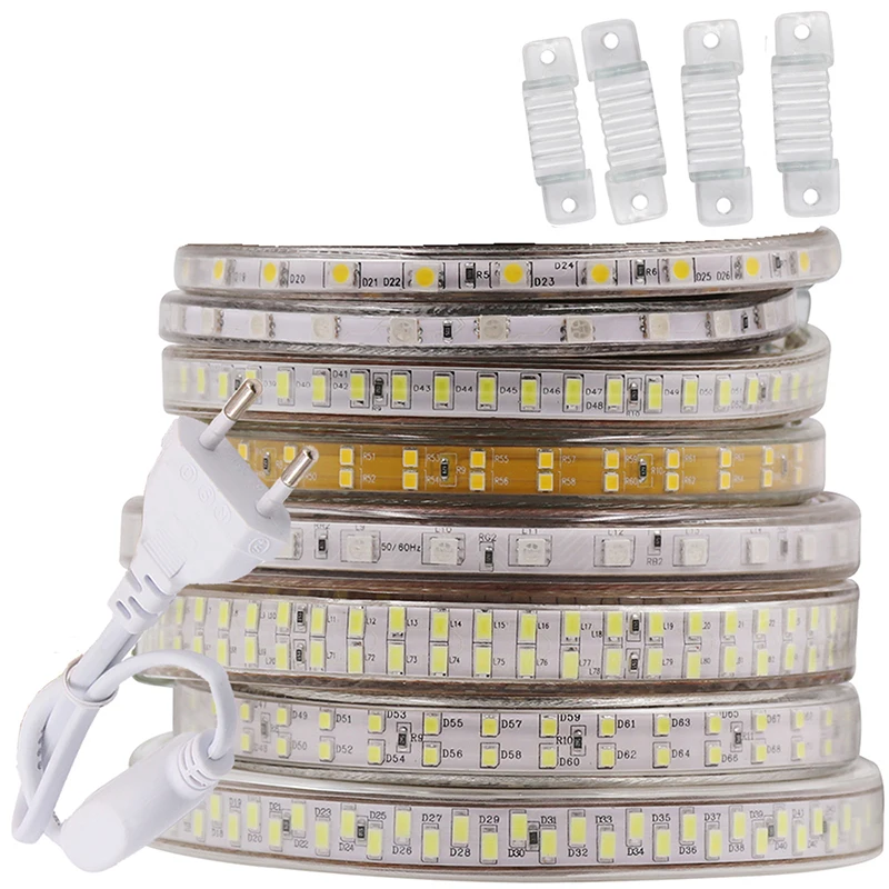Super Bright SMD 5730 220V LED Strip Light 120 Leds/m High Quality LED Strip Waterproof 220v