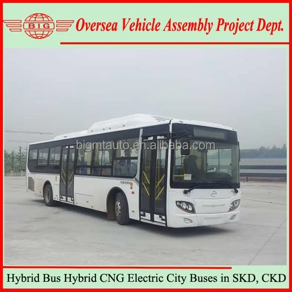 China New Green Vehicles Hybrid Bus Hybrid CNG Electric City Buses for Sale