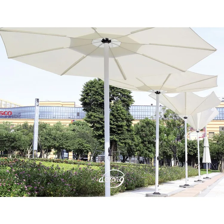 fancy design patio decoration umbrella/garden beach sun parasol & marble base