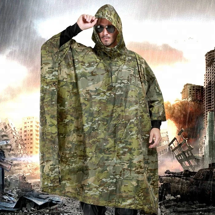 Waterproof Outdoor Hunting Hiking Windproof Camouflage Clothing Raincoat