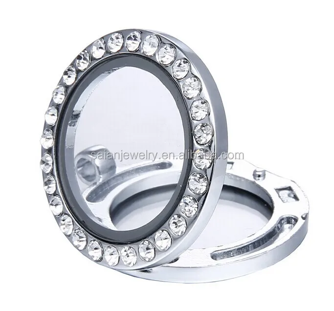 Manufacturer Stock zinc alloy can open glass pendant locket 25 mm box pendant