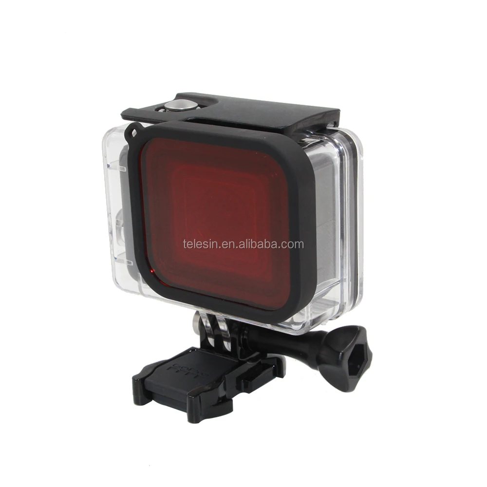 Telesin подводный дайвинг красный фильтр для Go Pro Hero5/6 водонепроницаемый корпус без снятия объектива