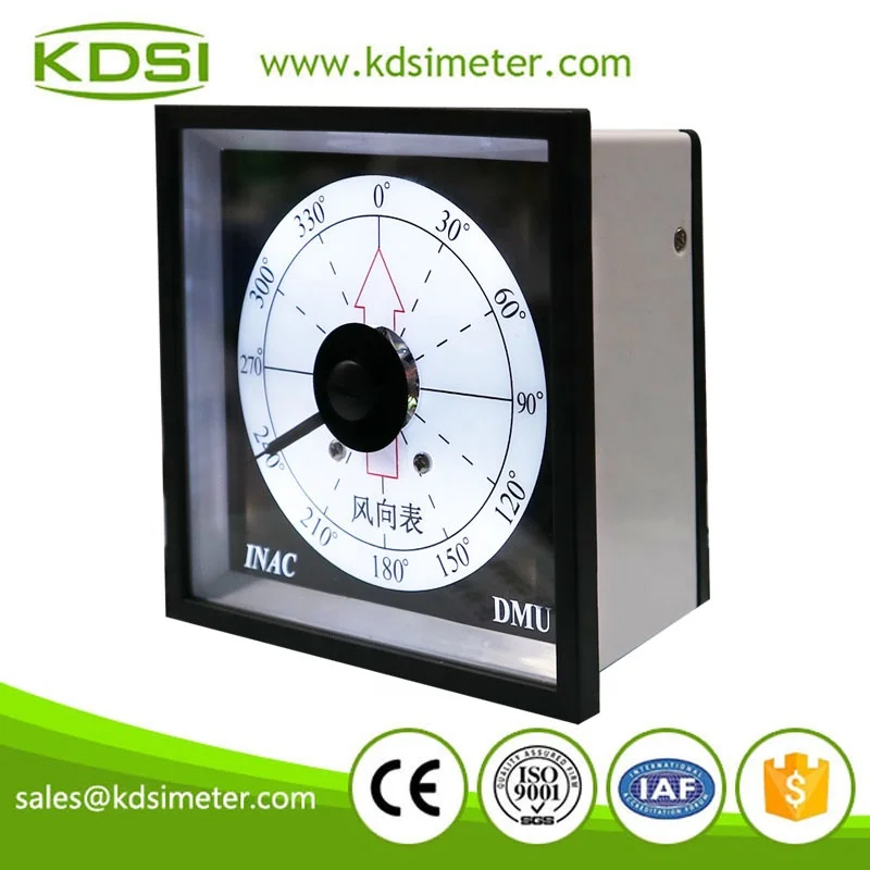 Marine meter Safe to operate BE-96W DC4-20mA 360 degree with backlighting analog panel current Wind direction meter