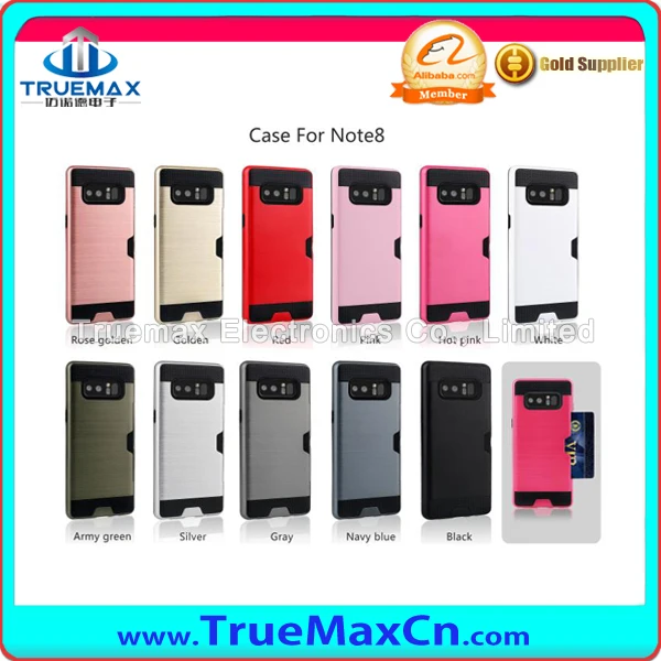 Горячие продажи Wiredrawing PC чехол для Samsung Galaxy Note 8 ТПУ проводной rawing с слот для карт случае