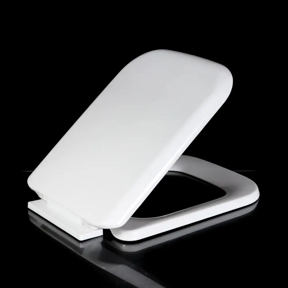 Top selling rectangular square design anglo indian toilet seat with cover soft close hinge