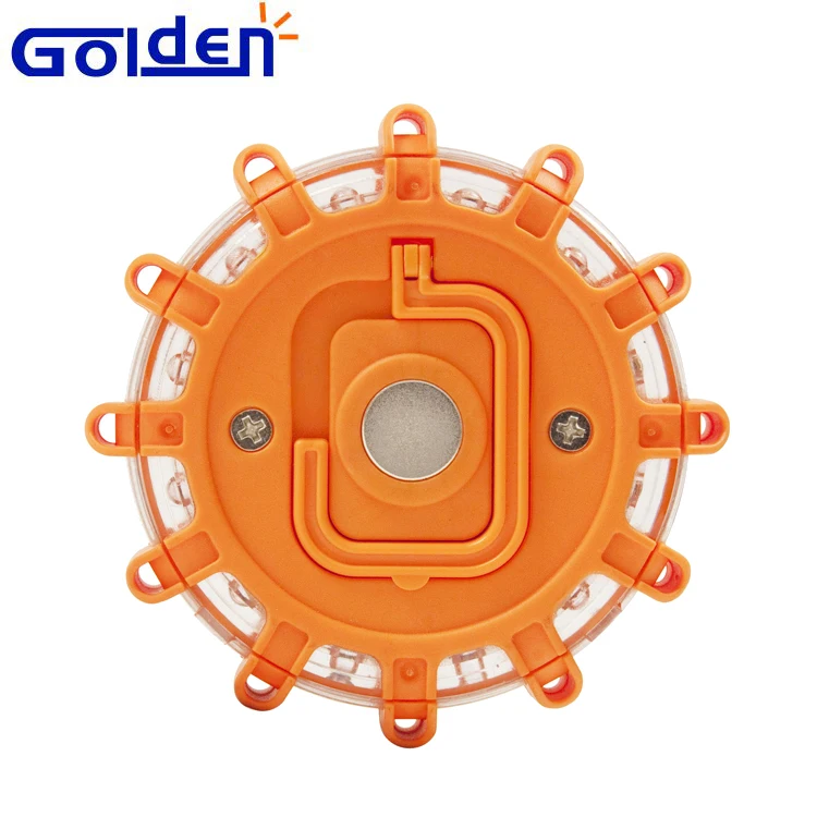 
12+3Pcs AAA battery waterproof magnet yellow amber safety emergency light led road flares 