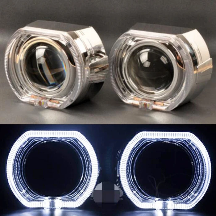 
bixenon projector lens shrouds cover for 3.0inch 2.5 inch h1 h4 h7 h4 Lens with angel eyes LED halo ring for BMW 
