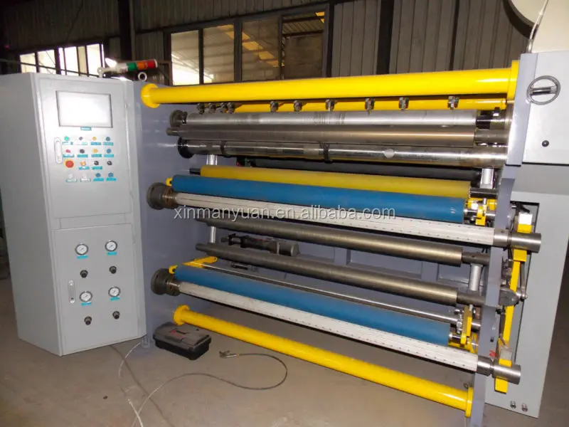 Slip Shaft controlled Plastic Film PE Roll Cutting Machine, PVC Slitter, Laminated Film Slitting Machine
