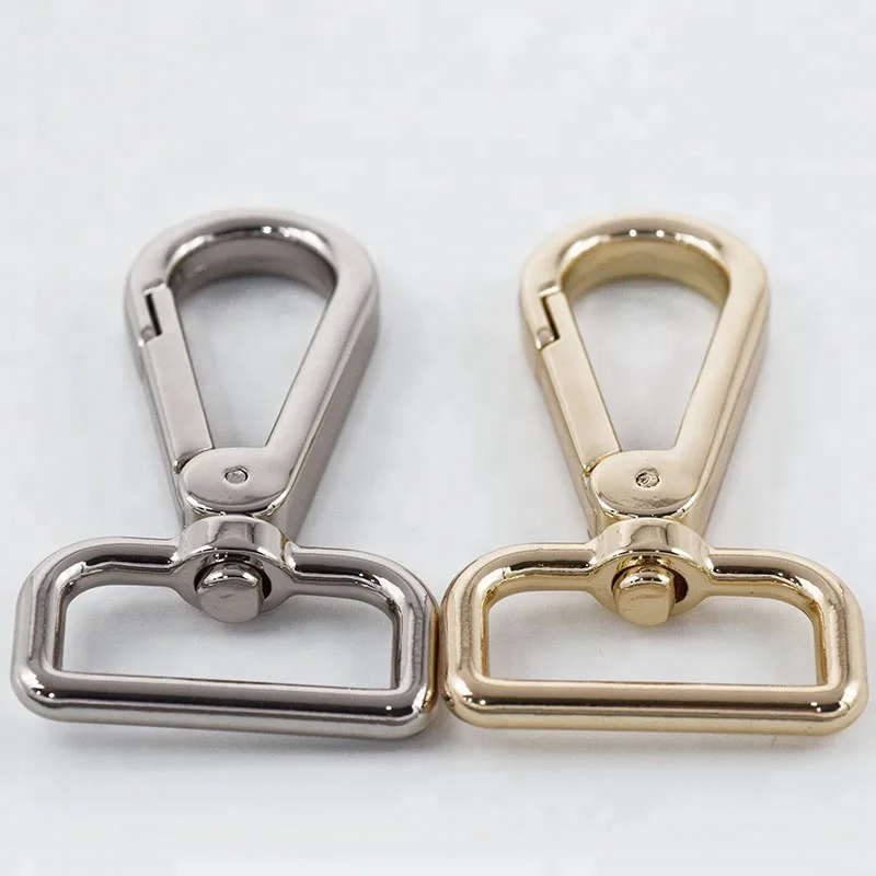 1 Inch Metal Buckle Guangzhou Manufacture Bag Parts Fitting Metal Snap D Ring Hook For Sling Bag