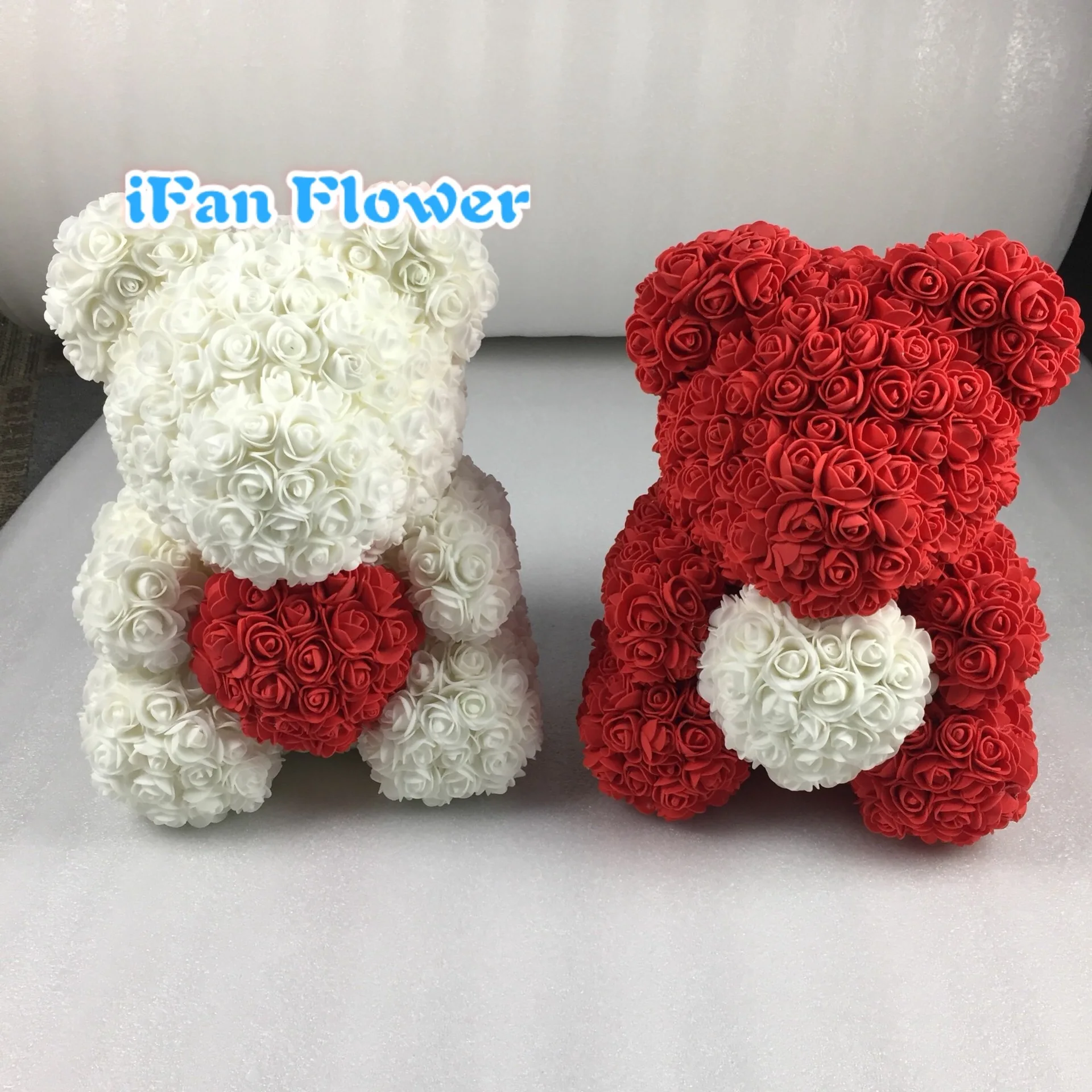 Beautiful Handmade Preserved Rose Teddy Bear for Girlfriend Love Gift