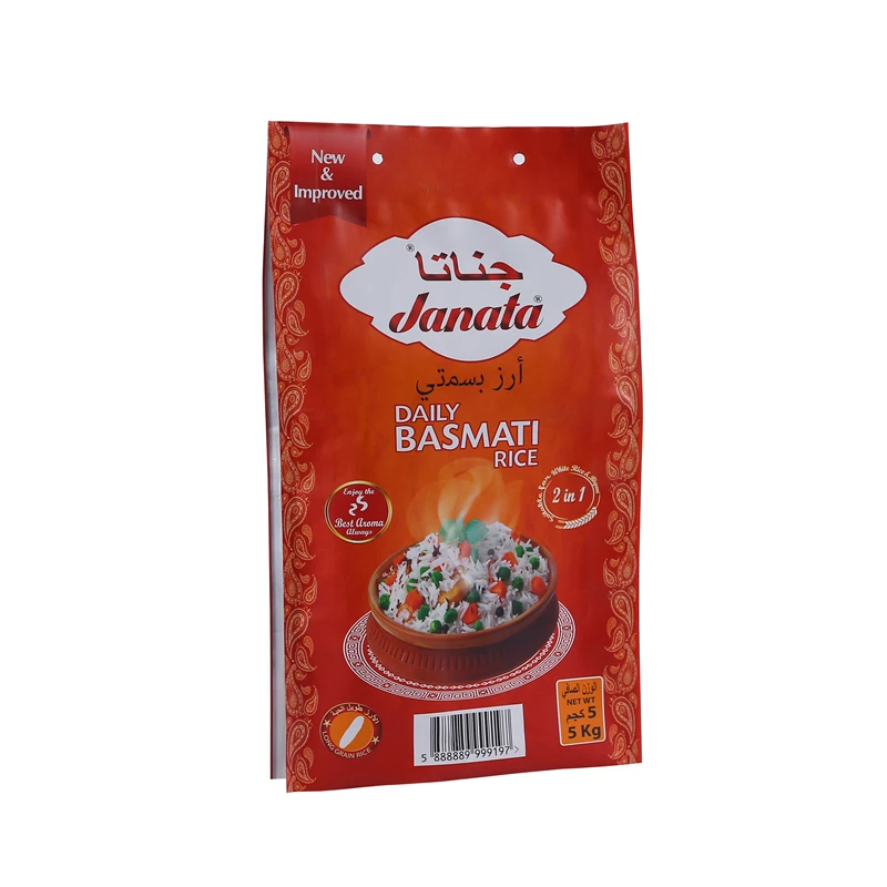 High Quality Wholesale Custom Cheap Rice Bag 2kg 10kg 15 Kg 25kg 50 Kg Food Stand up Pouch Plastic Security LDPE OEM JIAHE