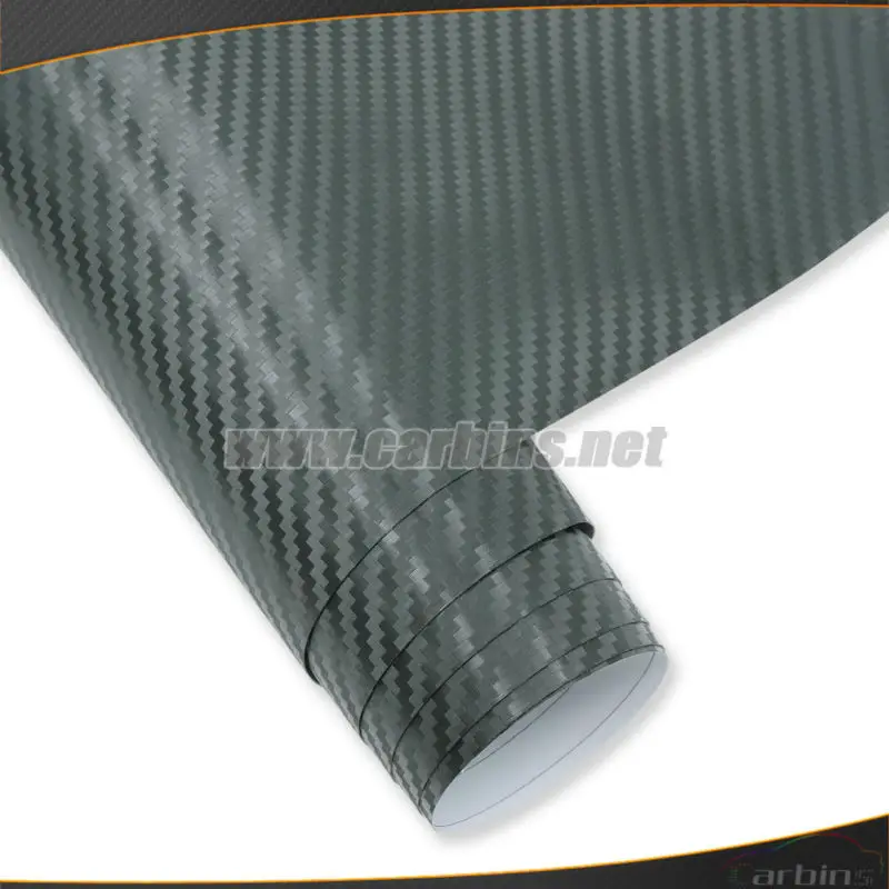 Большой текстуры 3D-ролл углеродного волокна лист стикер, черный автомобиль упаковка винил фильм с пузырем свободной 1.52*30m